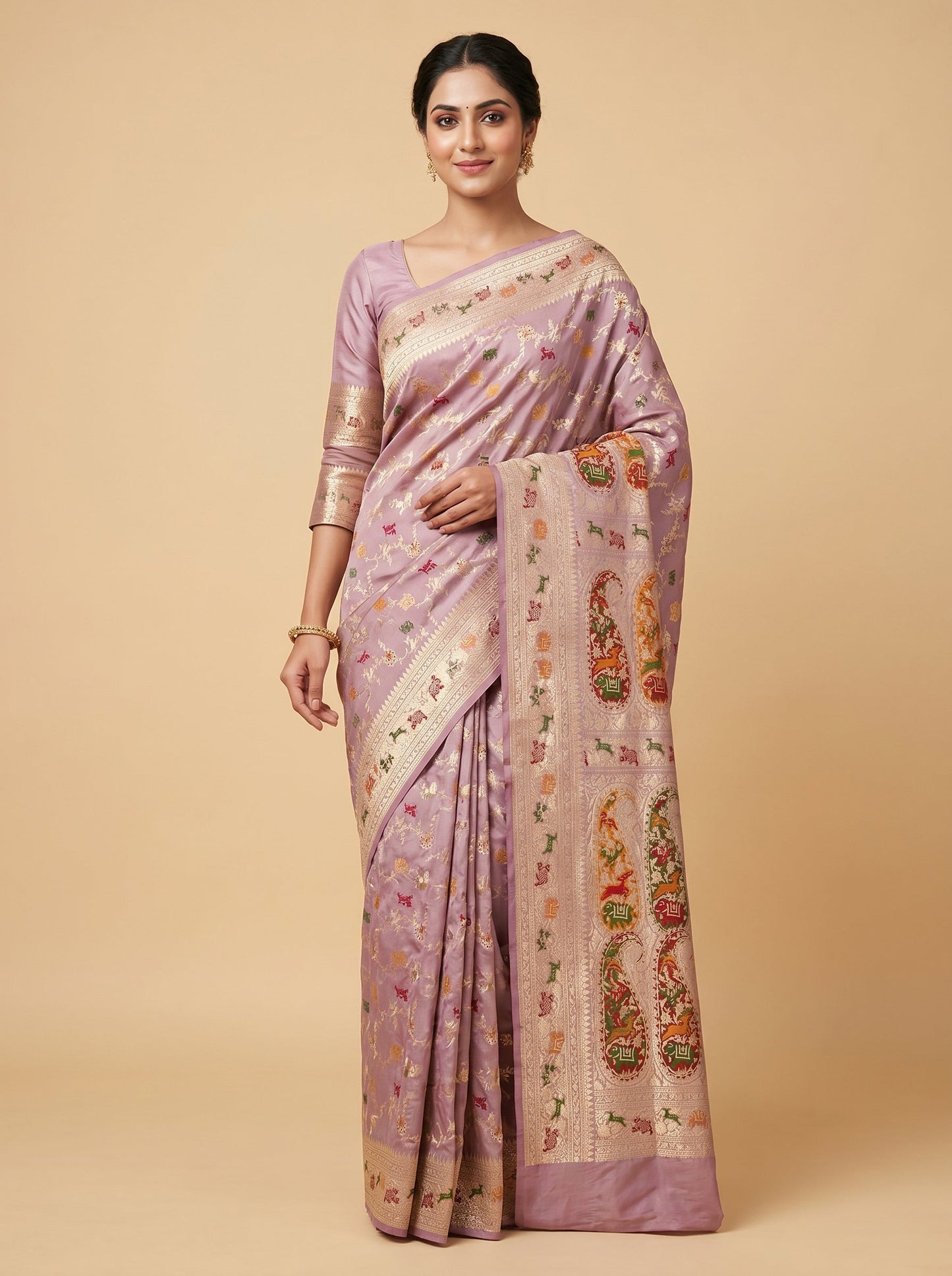 Light Lavender Soft Drape Handloom Saree