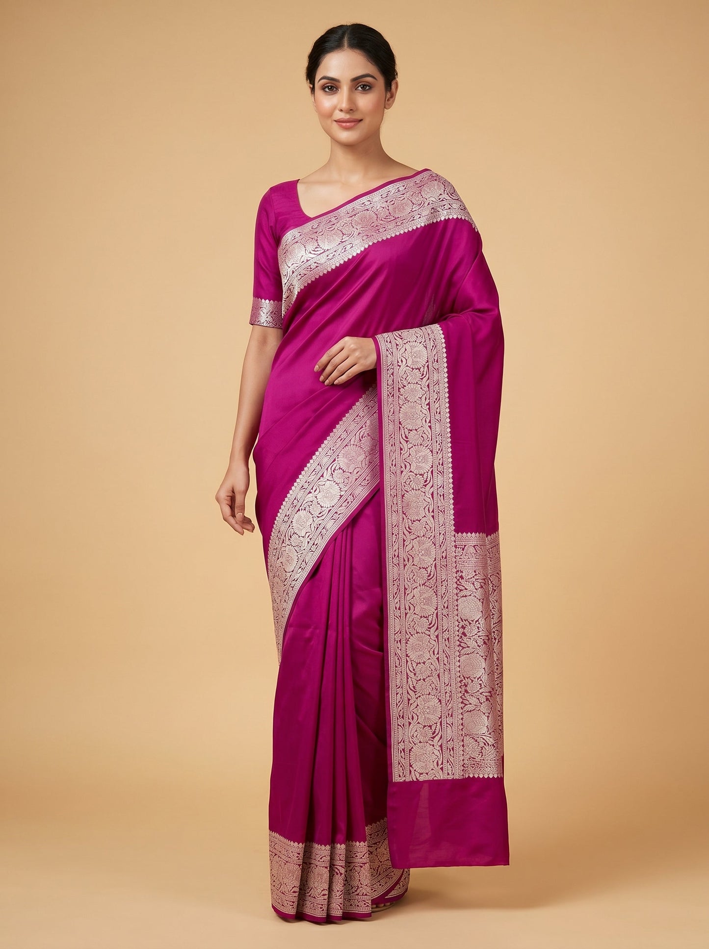 Light Purple Soft Muse Handloom Saree