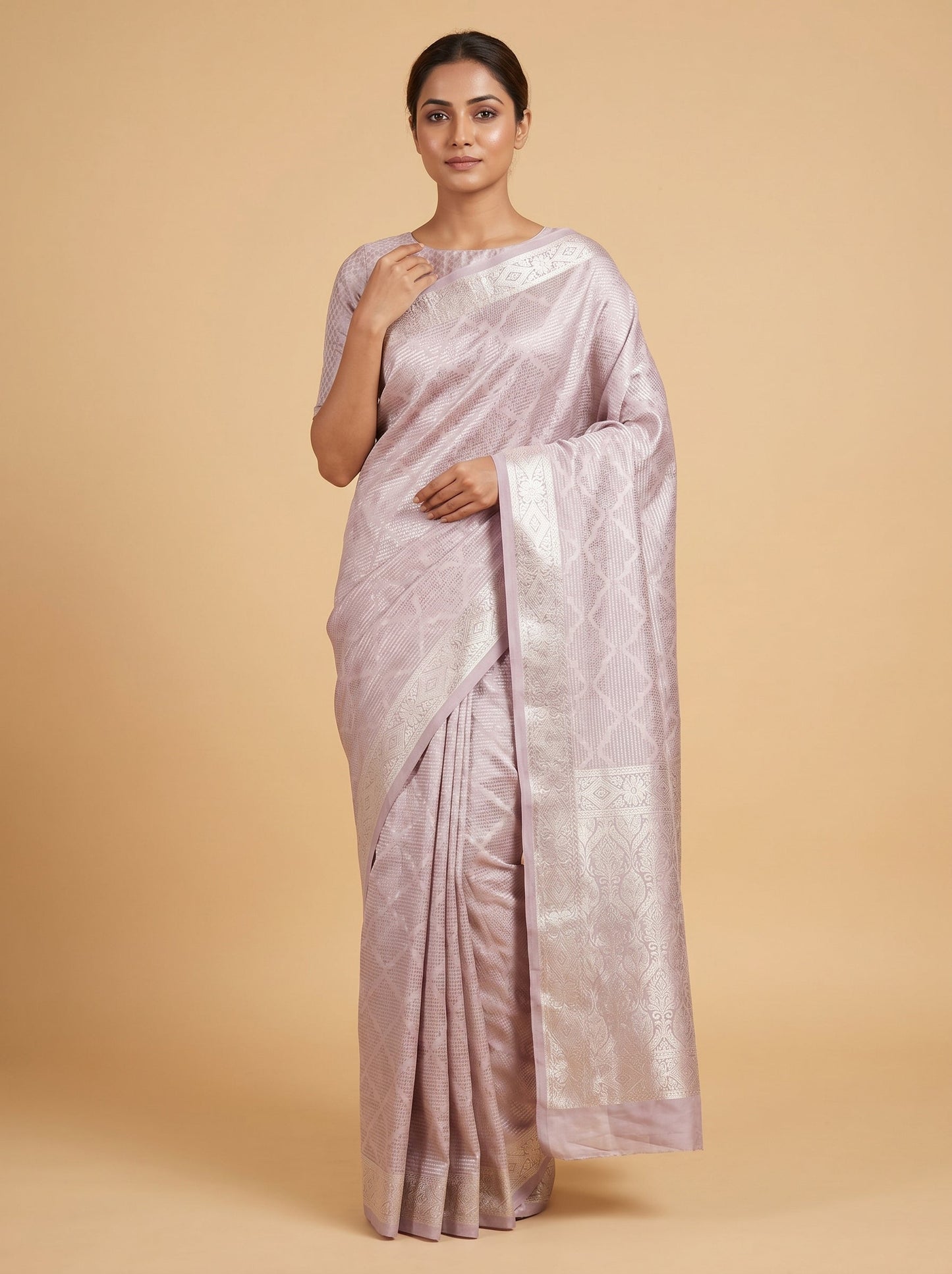 Lilac Subtle Flow Handloom Saree