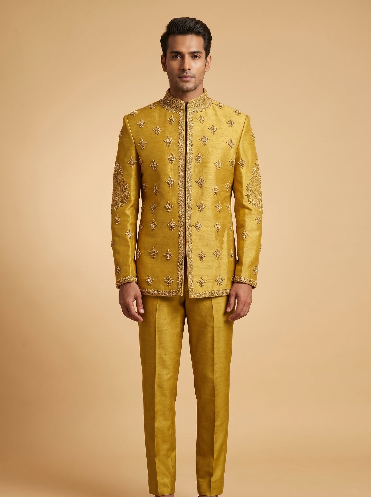 Lime Green Indo Western Set