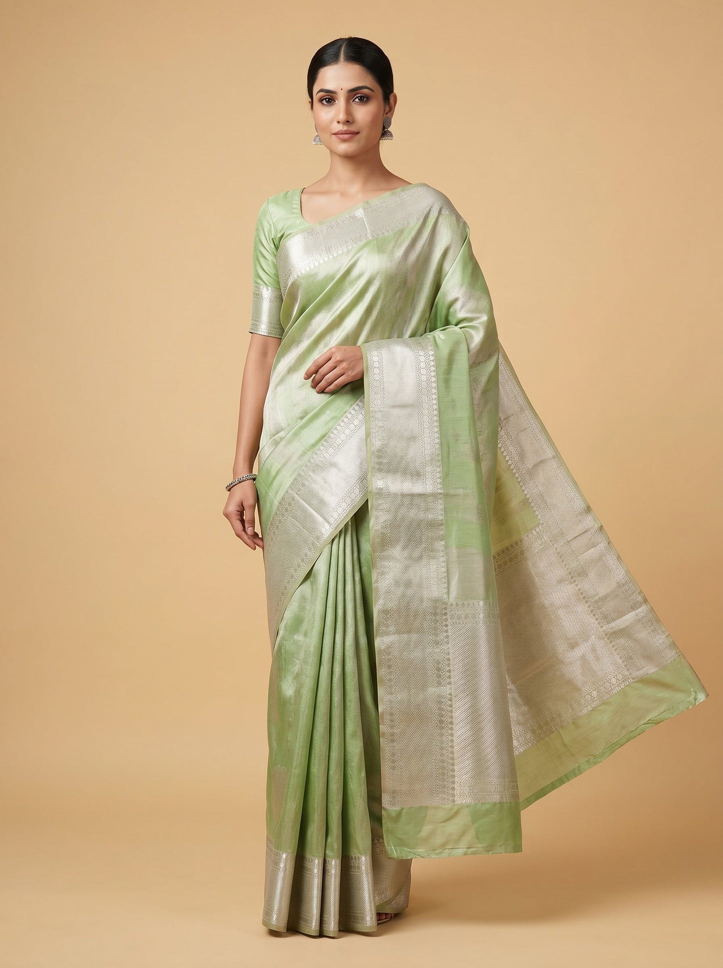 Lush Green Handloom Saree