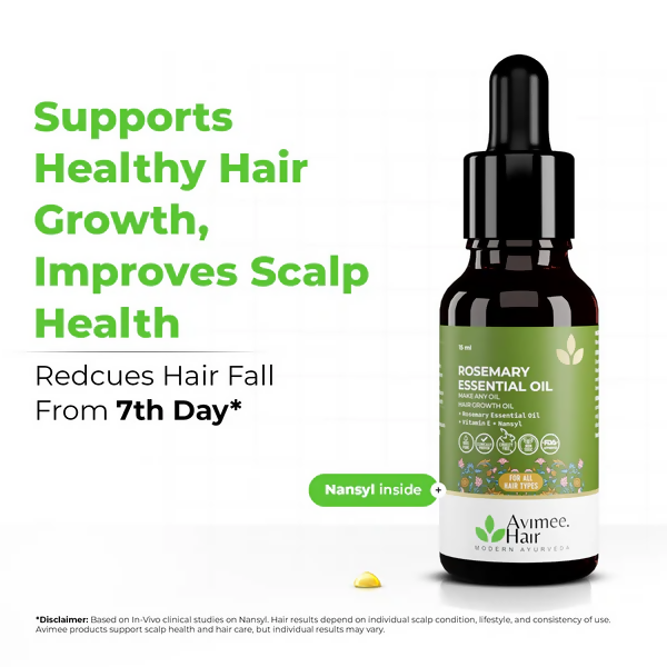 Avimee Herbal Rosemary Essential Hair Oil with Vitamin E & Nansyl