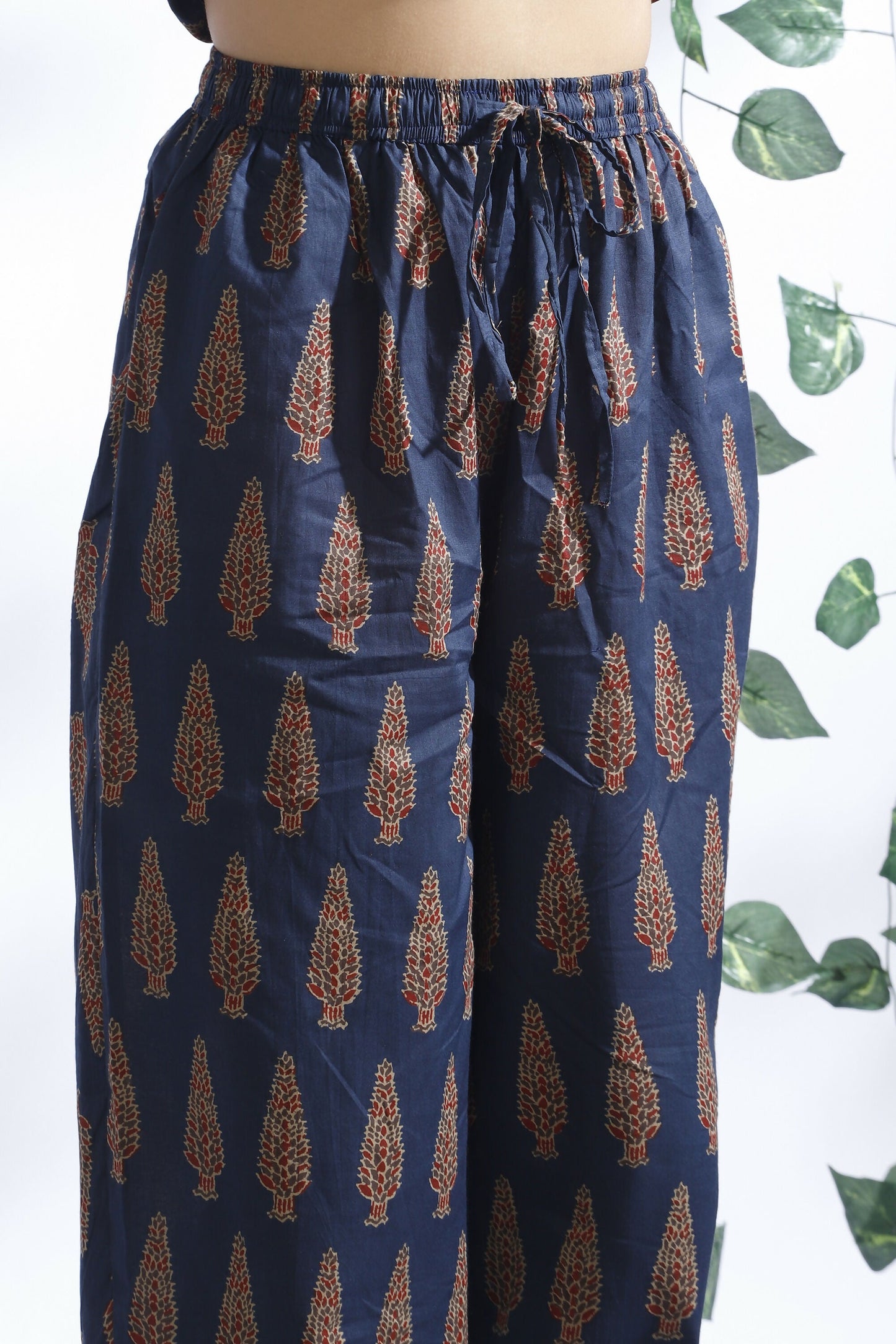 Breathables Blue Butta Cotton Kurta & Pant Co-Ord Set
