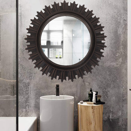 EFINITO Sunburst Wall Mirror, Decorative Framed Mirror for Bathroom, Bedroom, Living Room & Vanity (17 Inch)