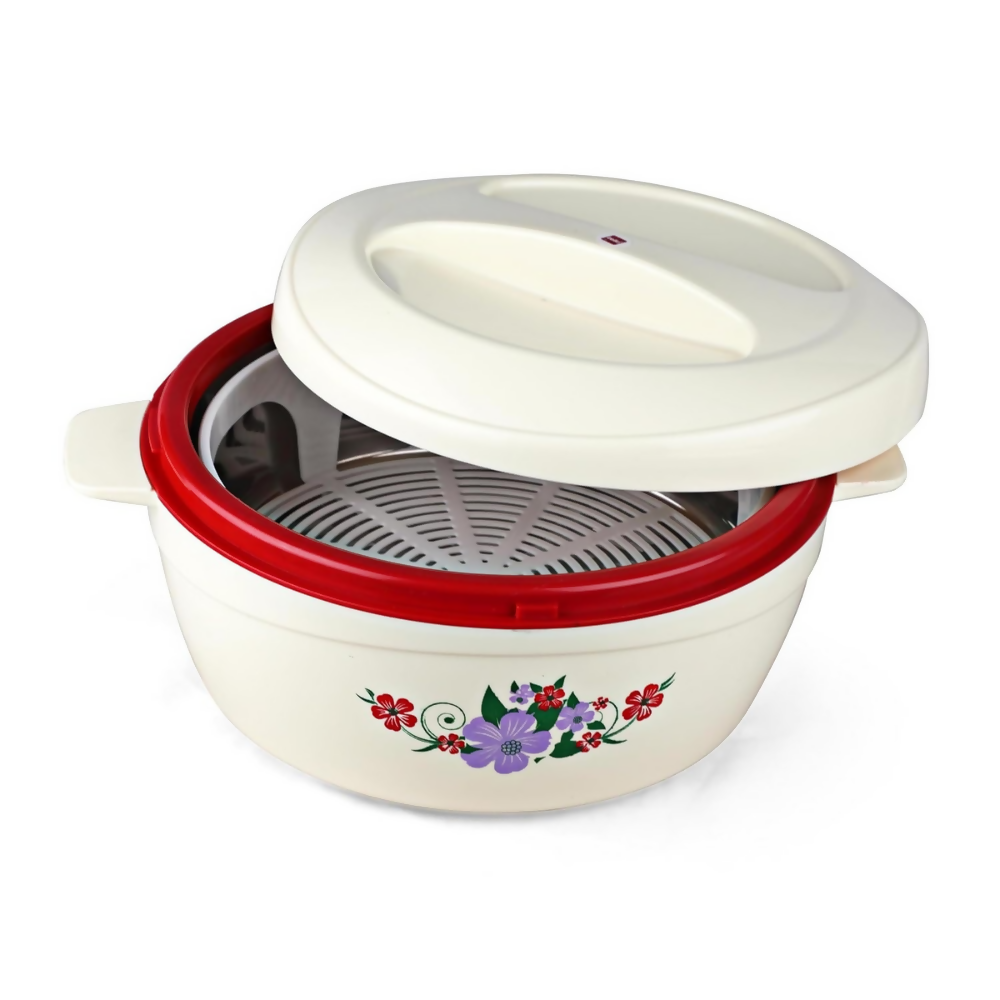 Cello Roti Plus Insulated Casserole Hot Pot Box Case with Lid - Red