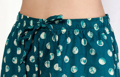 Breathables Green Polka Cotton Kaftan Co-Ord Set