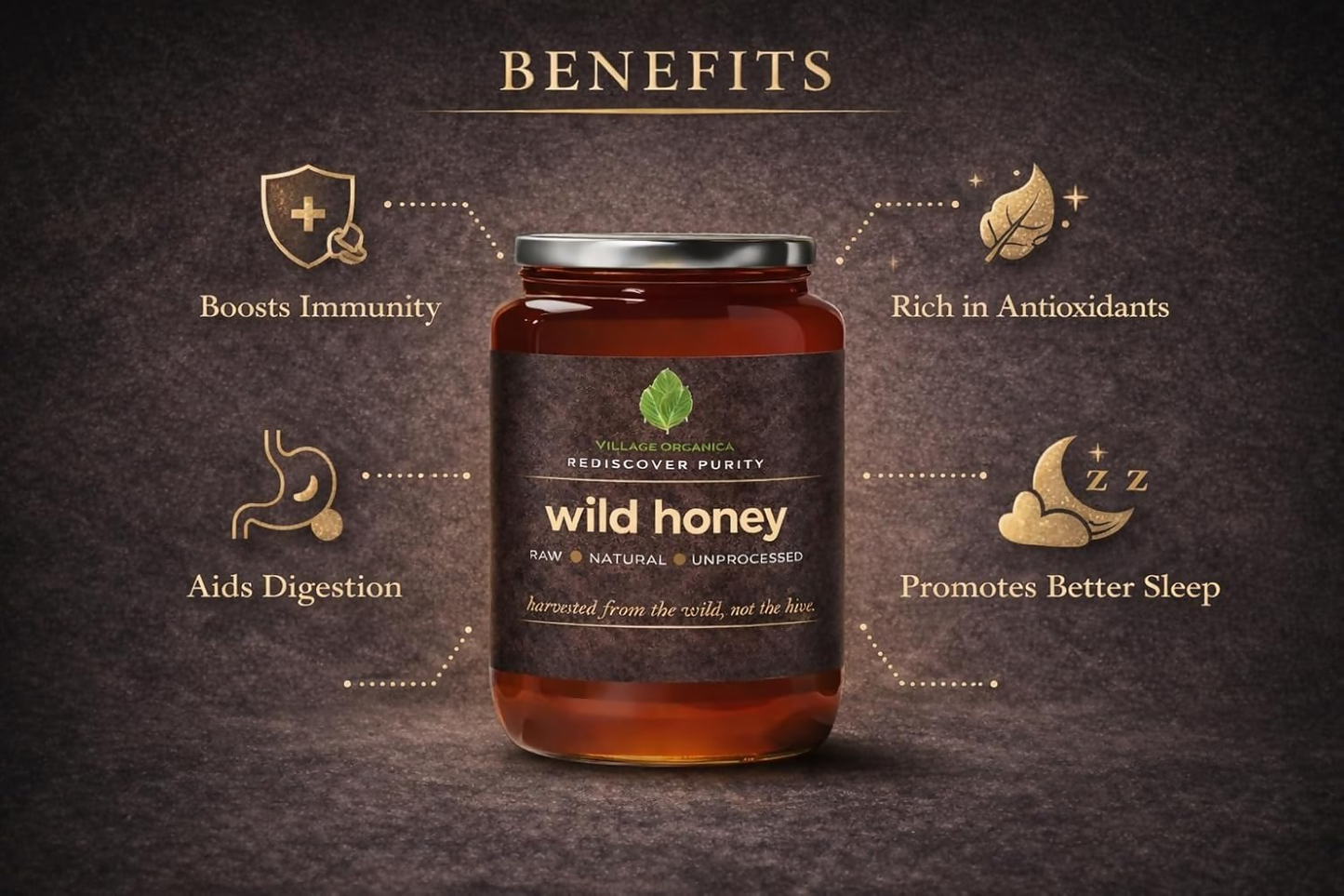 Village-Organica Raw Wild Honey