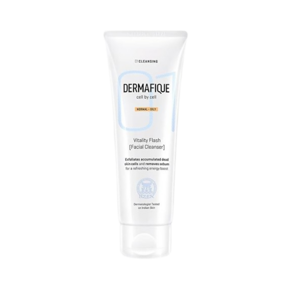 Dermafique Vitality Flash Facial Cleanser Exfoliating Face wash