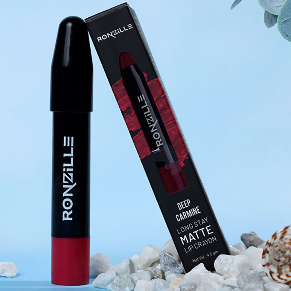 Ronzille Long Stay Matte Lip Crayon - Deep Carmine