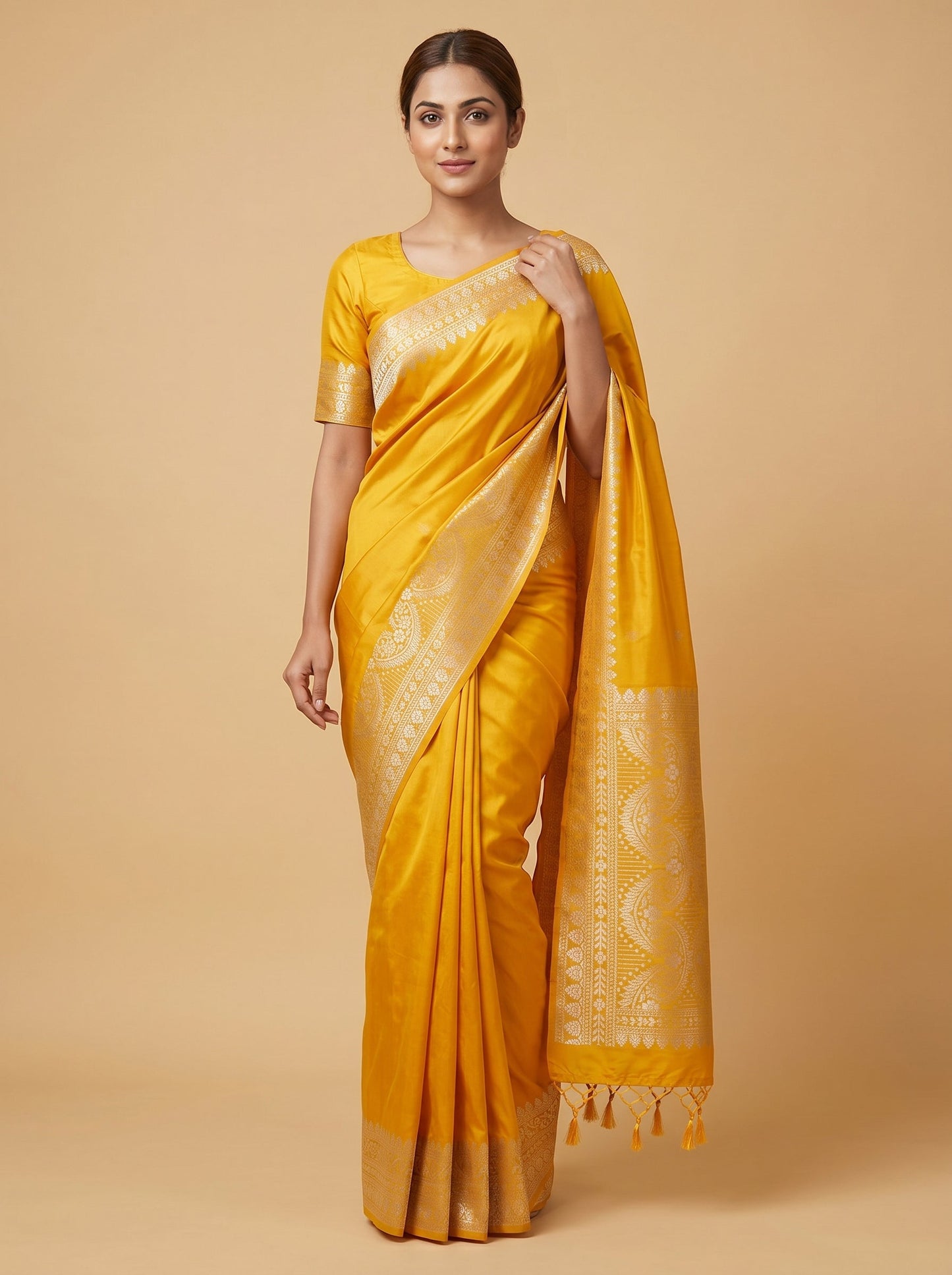 Magenta Bold Work Handloom Saree