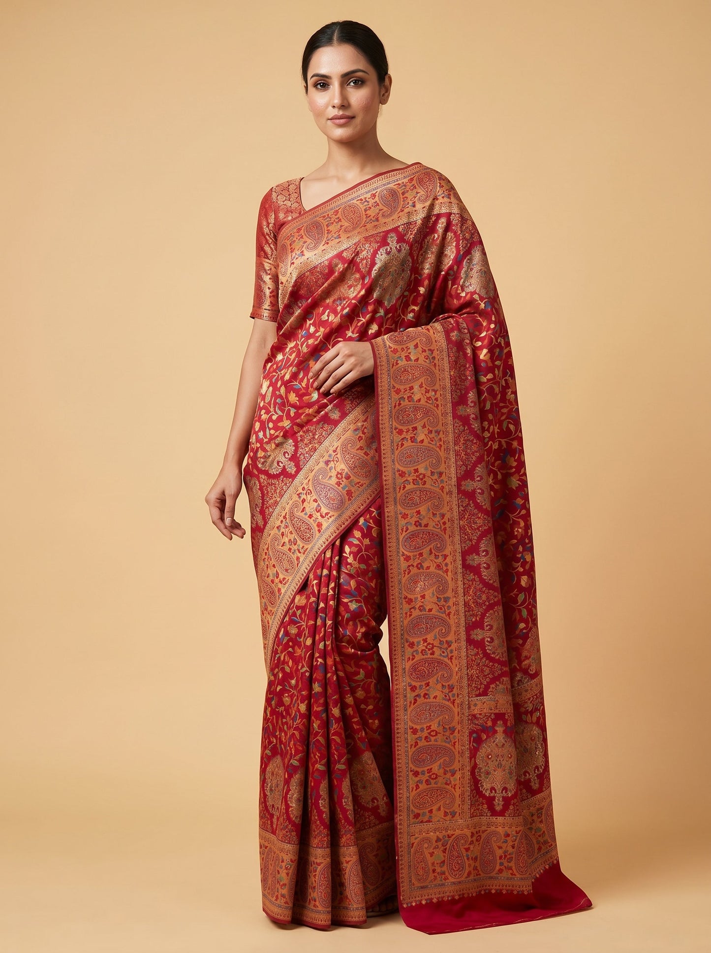 Magenta Bold Expression Handloom Saree