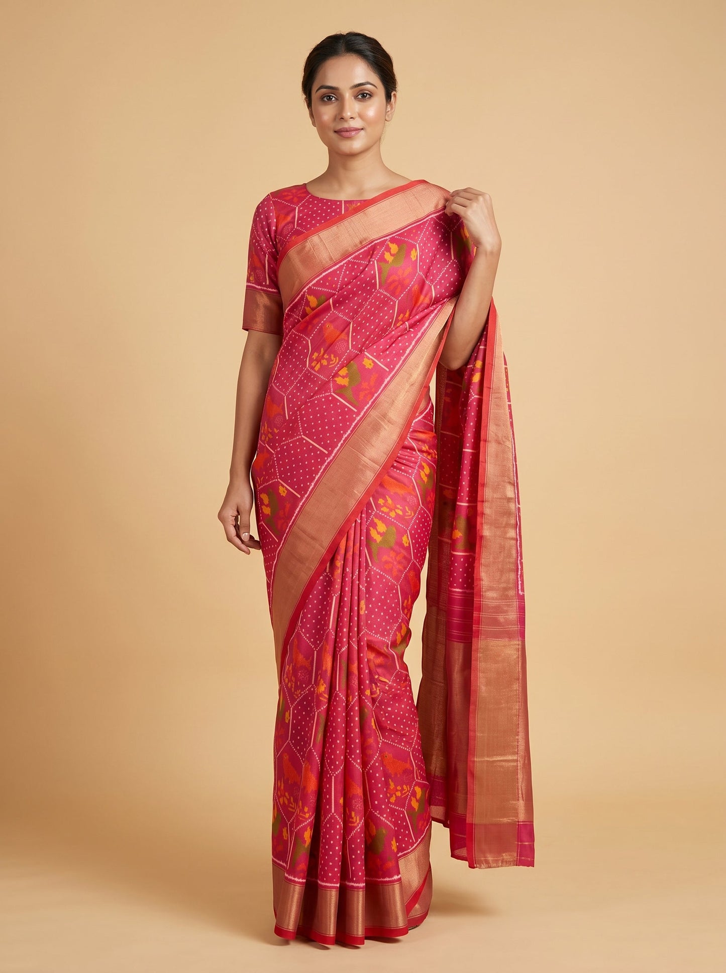 Magenta Vibrant Loom Handloom Saree