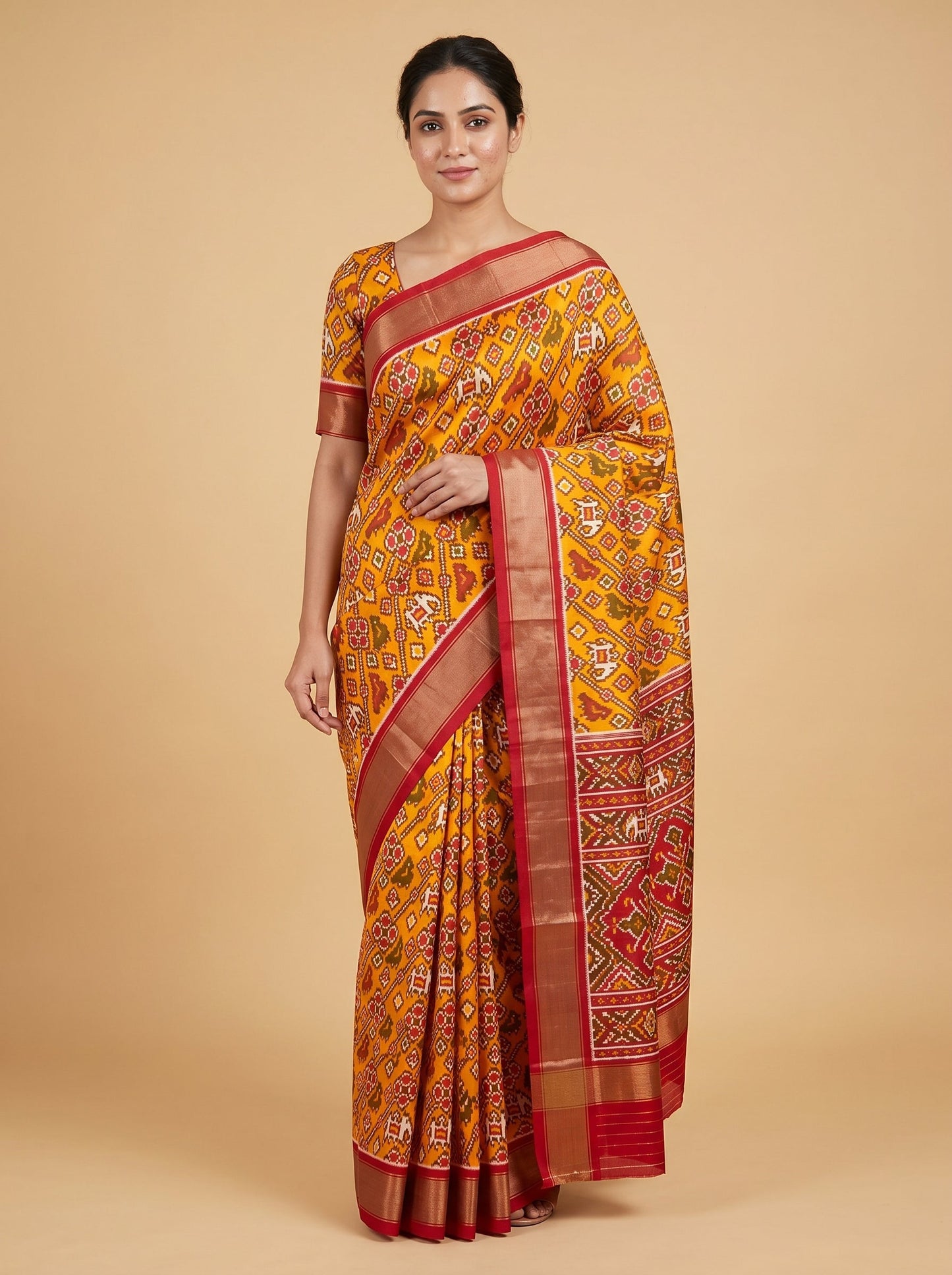 Mango Warm Glow Handloom Saree