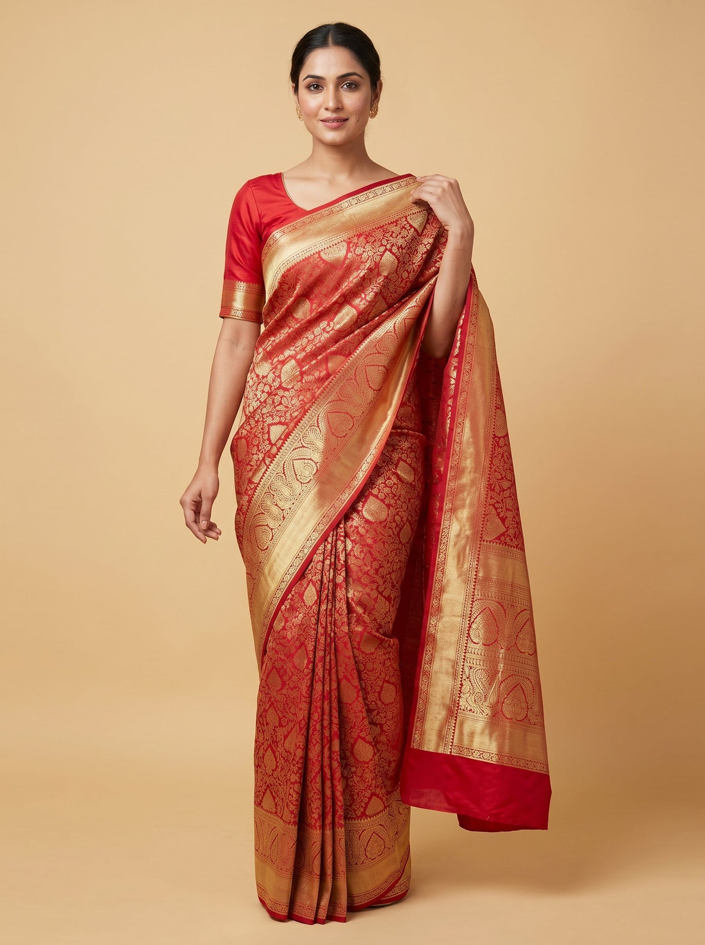 Maroon Deep Flow Handloom Saree