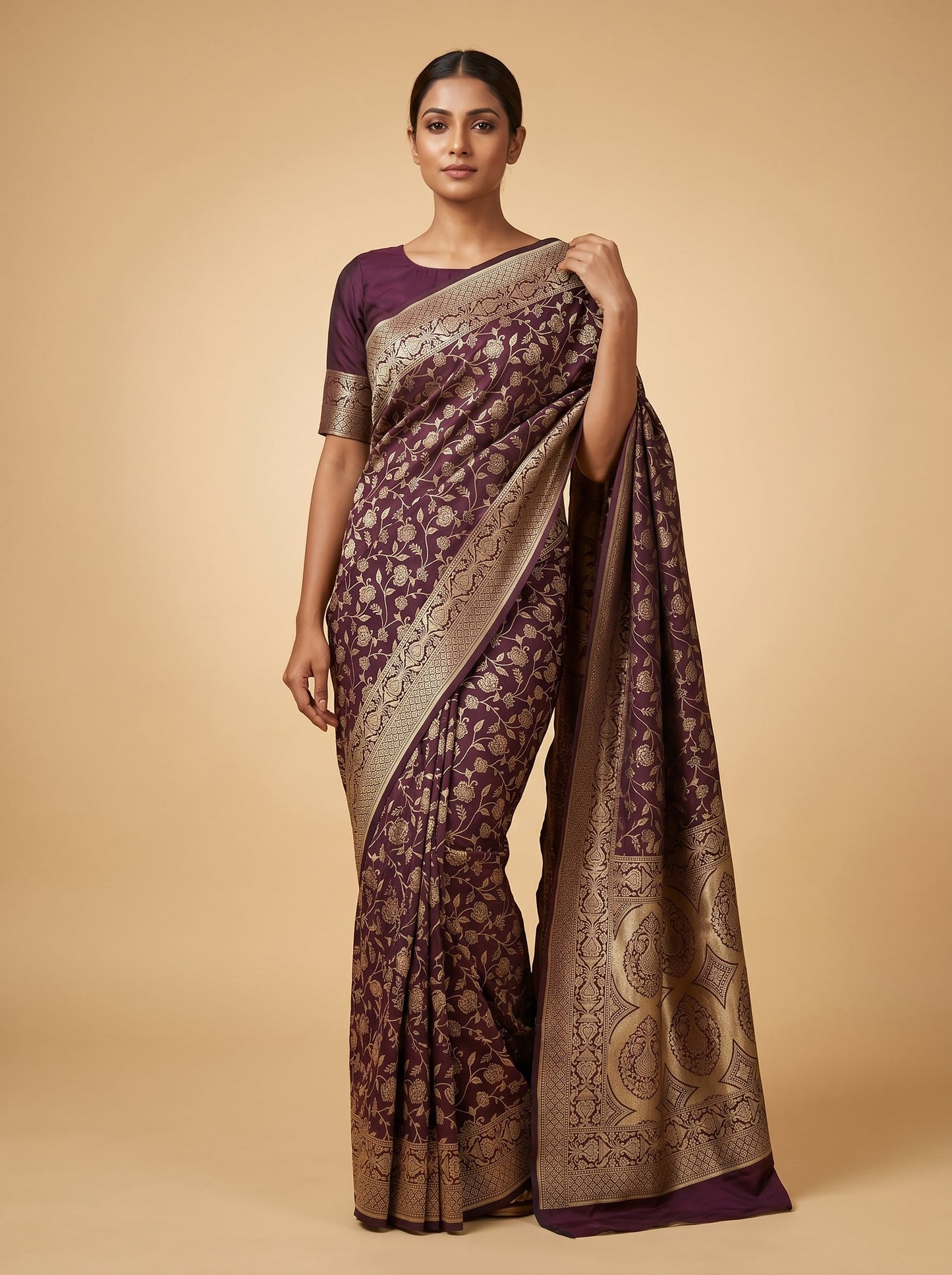 Maroon Grandeur Handloom Saree
