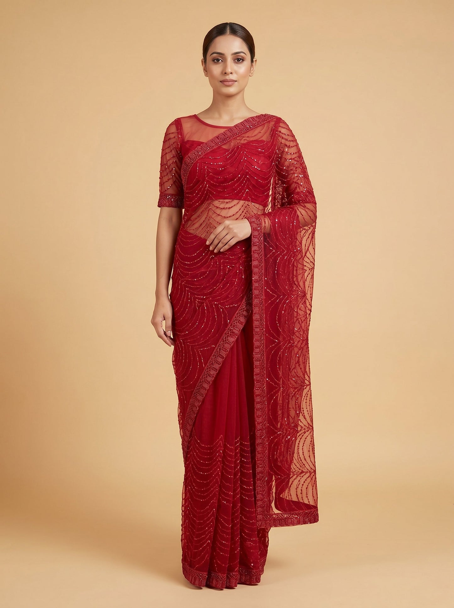 Maroon Intense Hue Handloom Saree