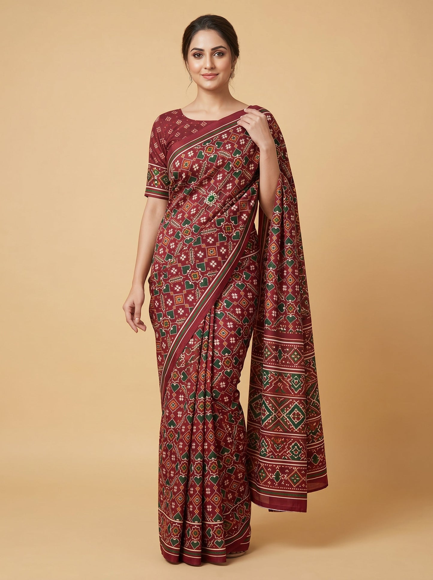 Maroon Luxurious Shade Handloom Saree