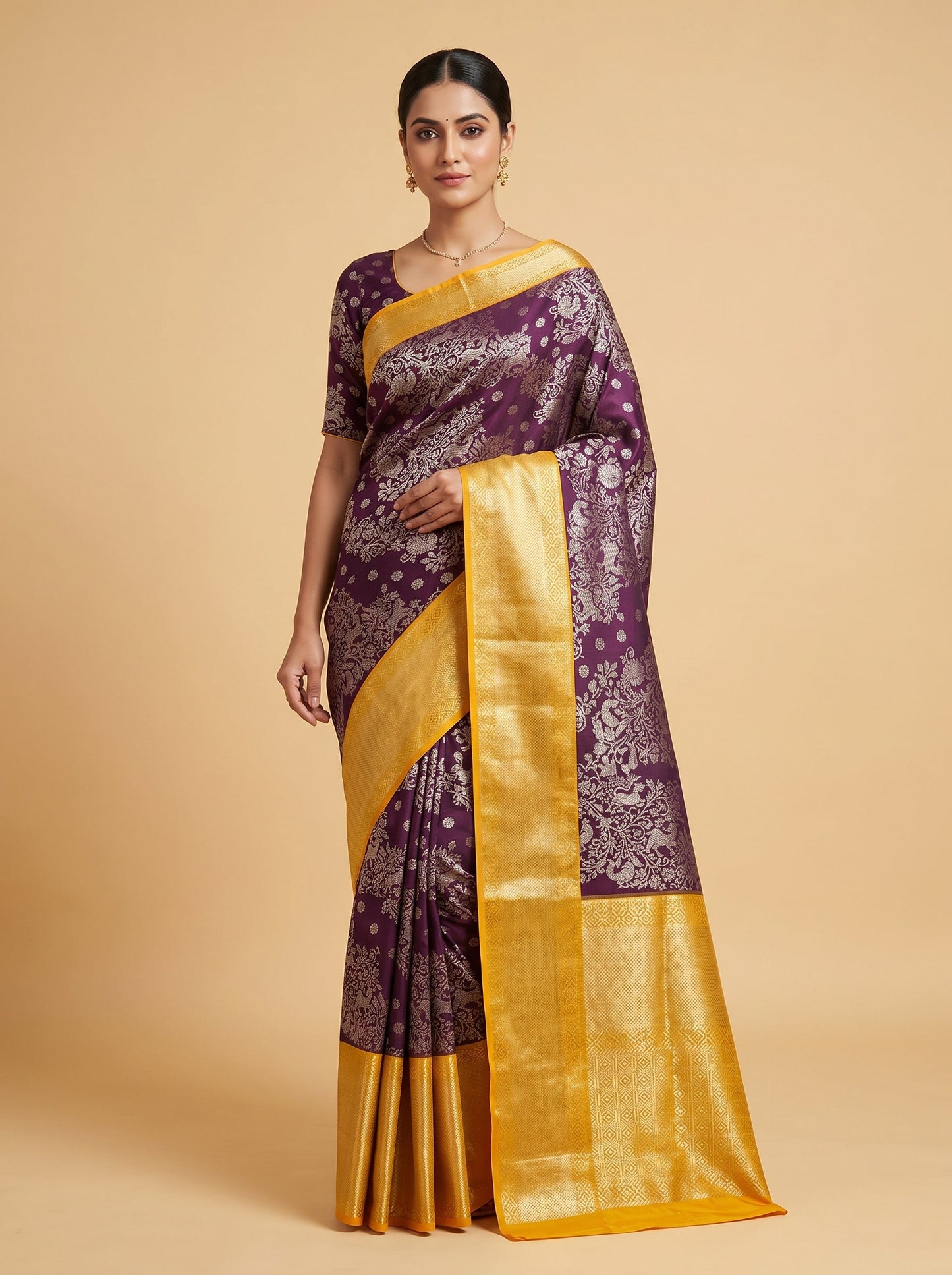 Maroon Radiance Handloom Saree