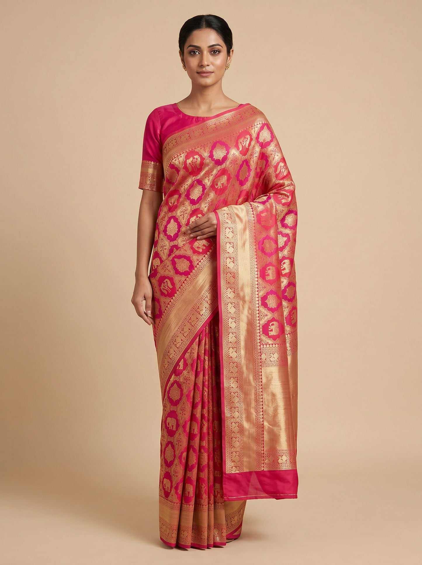 Maroon Rich Essence Handloom Saree