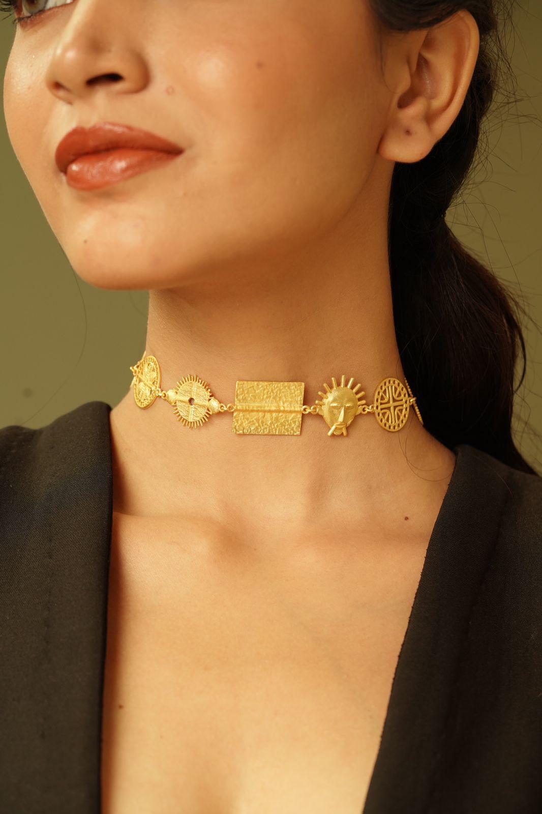 Masama Tribal Necklace | Gold Plated