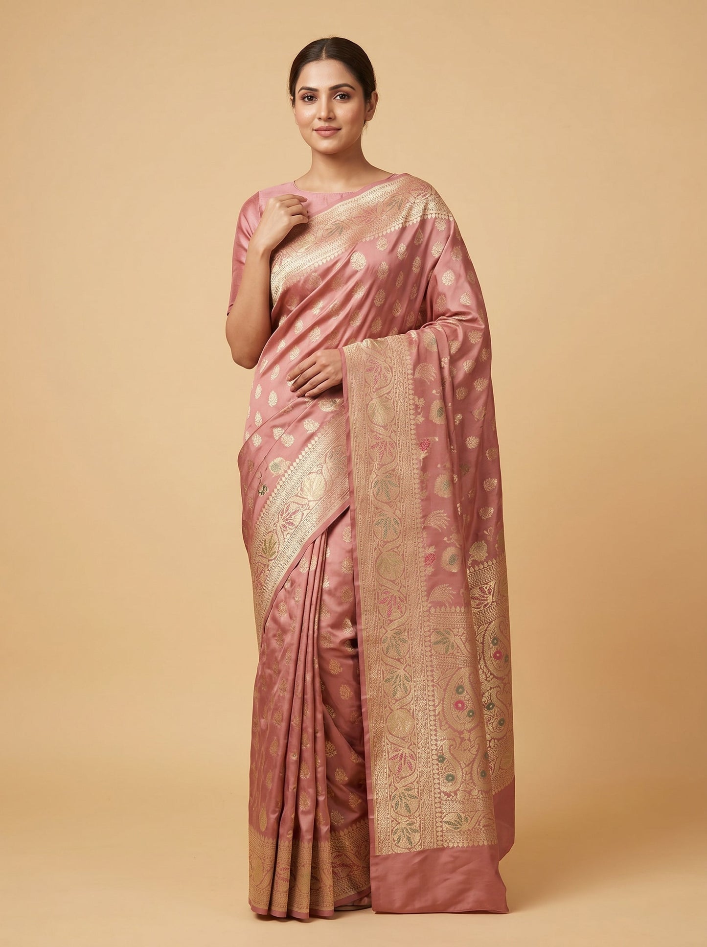 Mauve Elegant Hue Handloom Saree