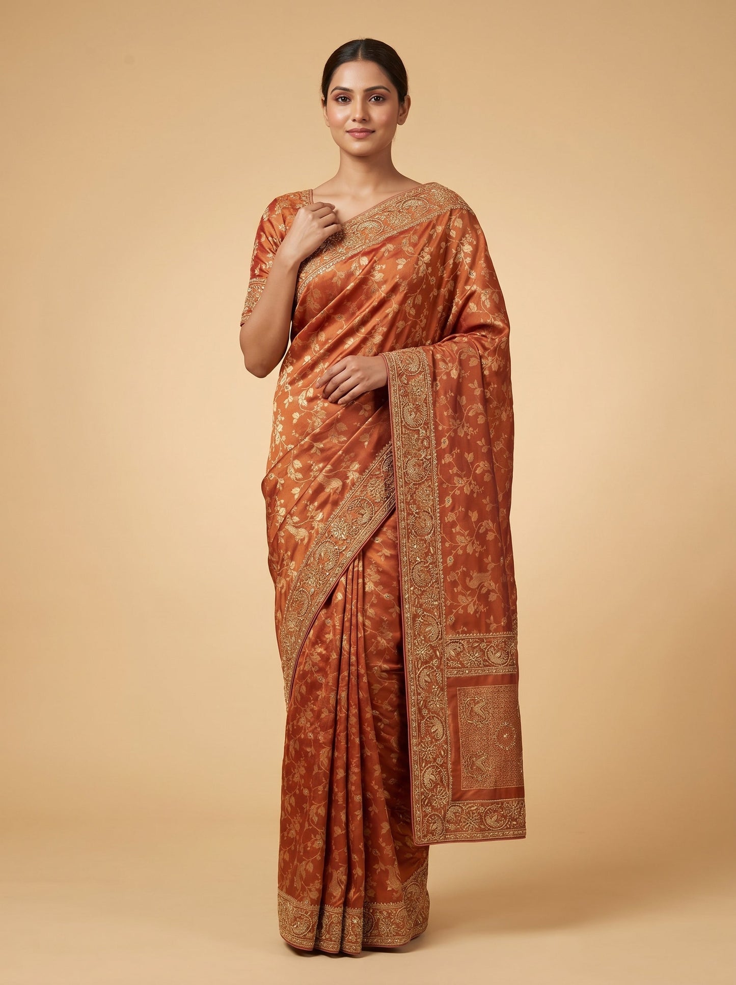 Mauve Gentle Embroidered Saree