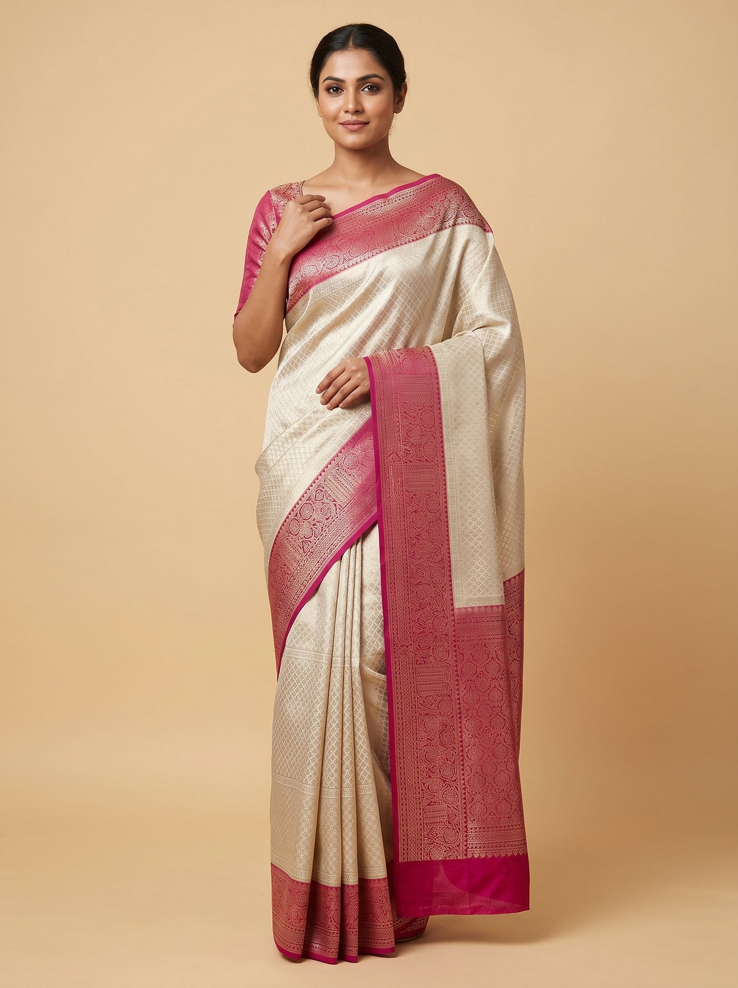 Mauve Glow Handloom Saree