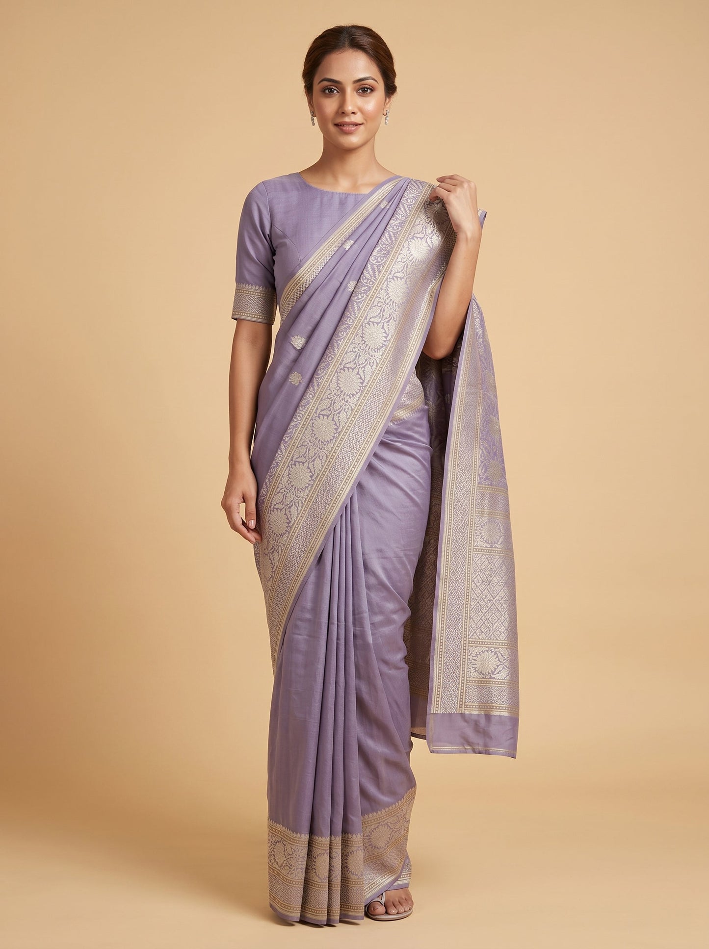 Mauve Handloom Saree
