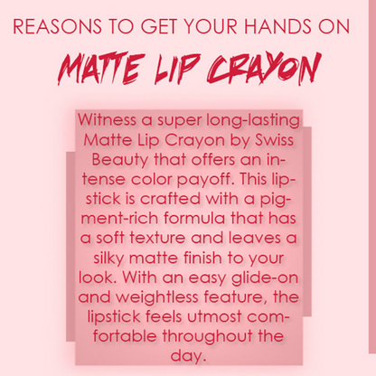 Ronzille Long Stay Matte Lip Crayon - Raspberry Rose