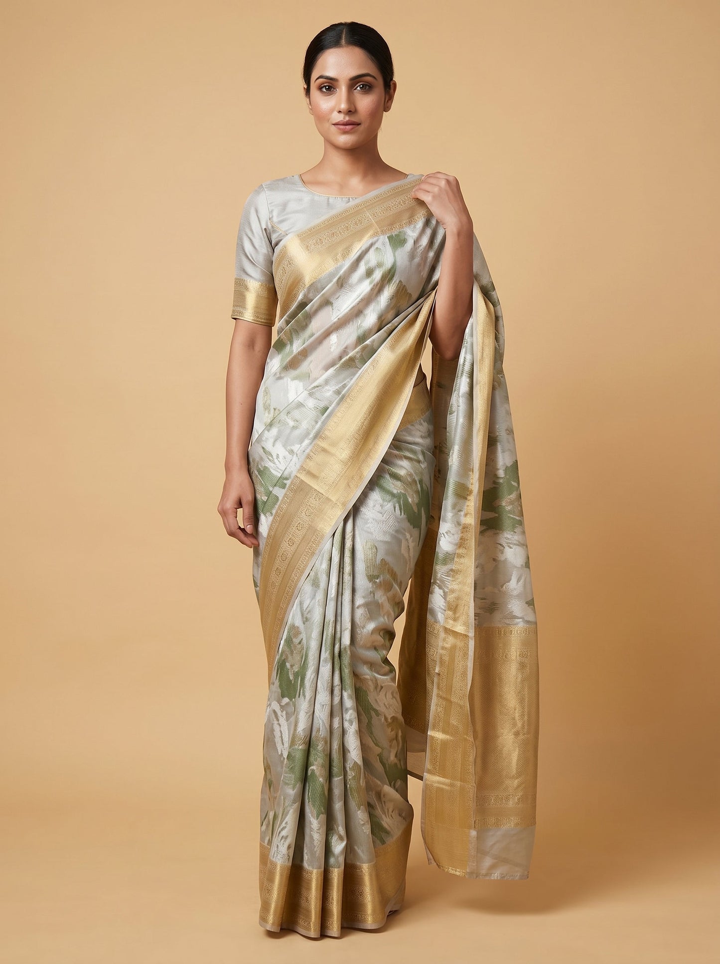 Meadow Soft Green Handloom Saree