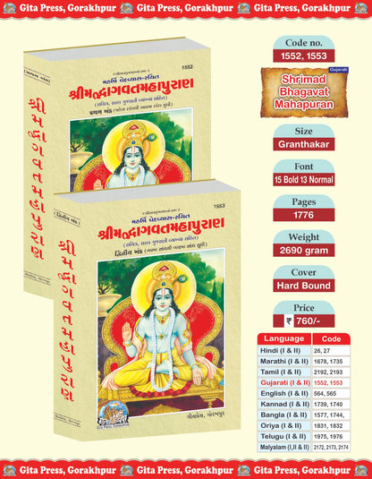 Shrimad Bhagwat Mahapuran (Gujarati) Part 1&2, (Code- 1552, 1553)