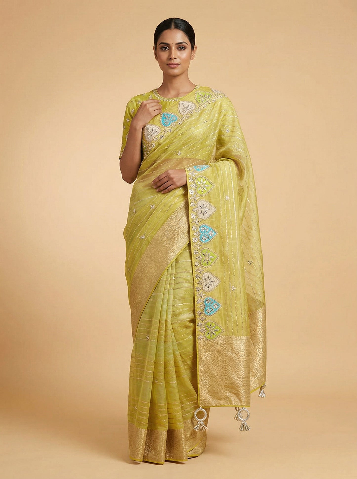 Mehandi Green Handloom Saree