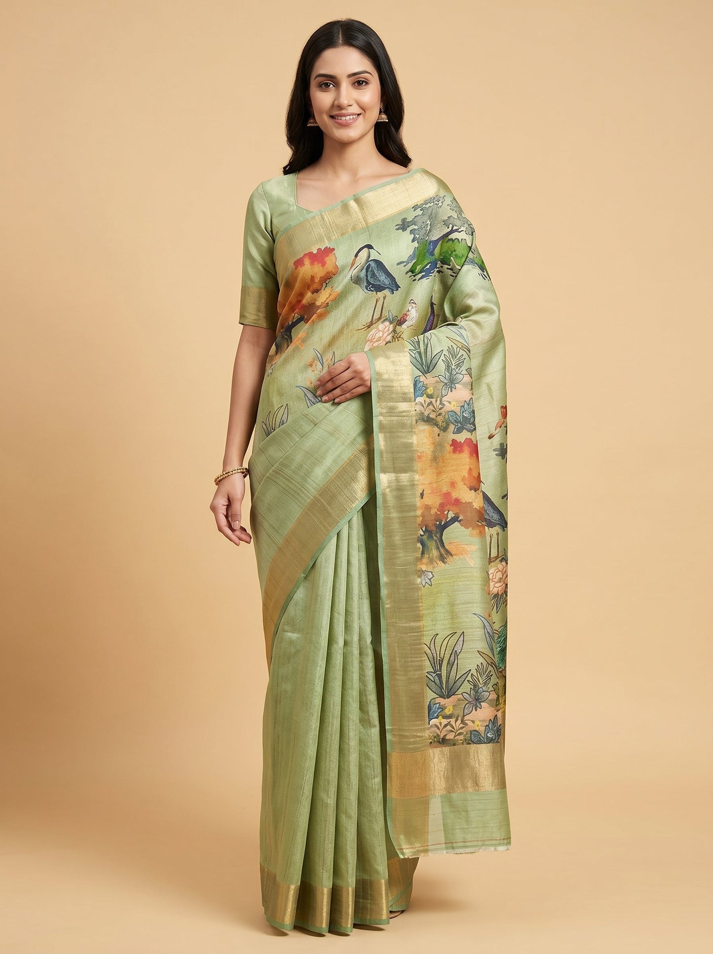 Mehendi Classic Loom Handloom Saree