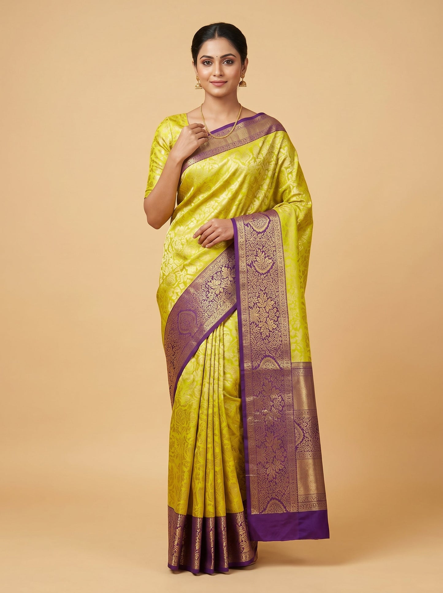 Mehendi Earthy Embroidery Saree