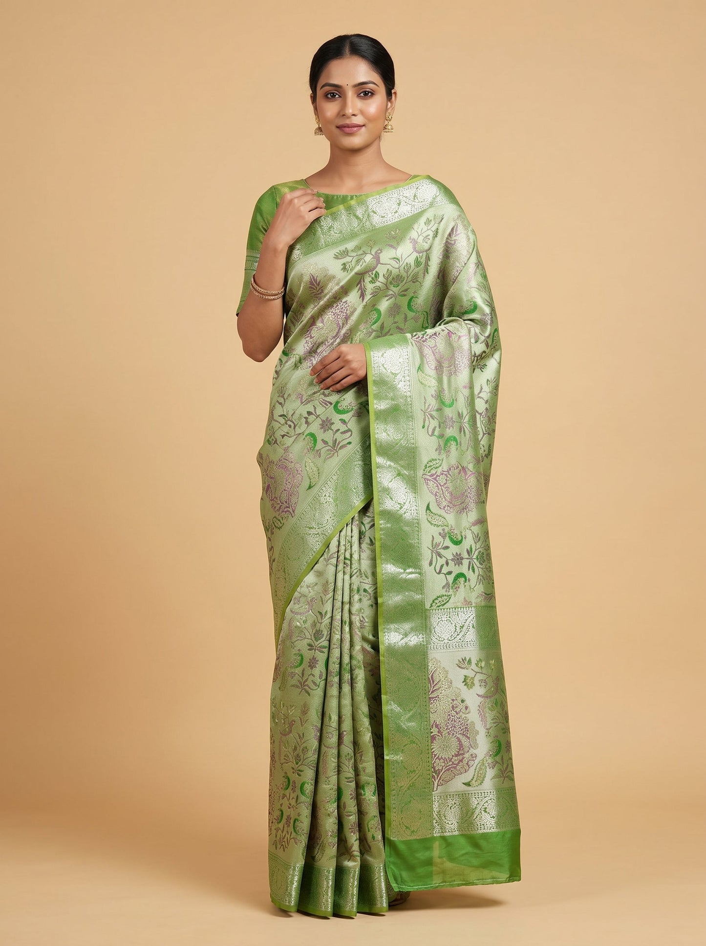 Mehendi Earthy Shade Handloom Saree