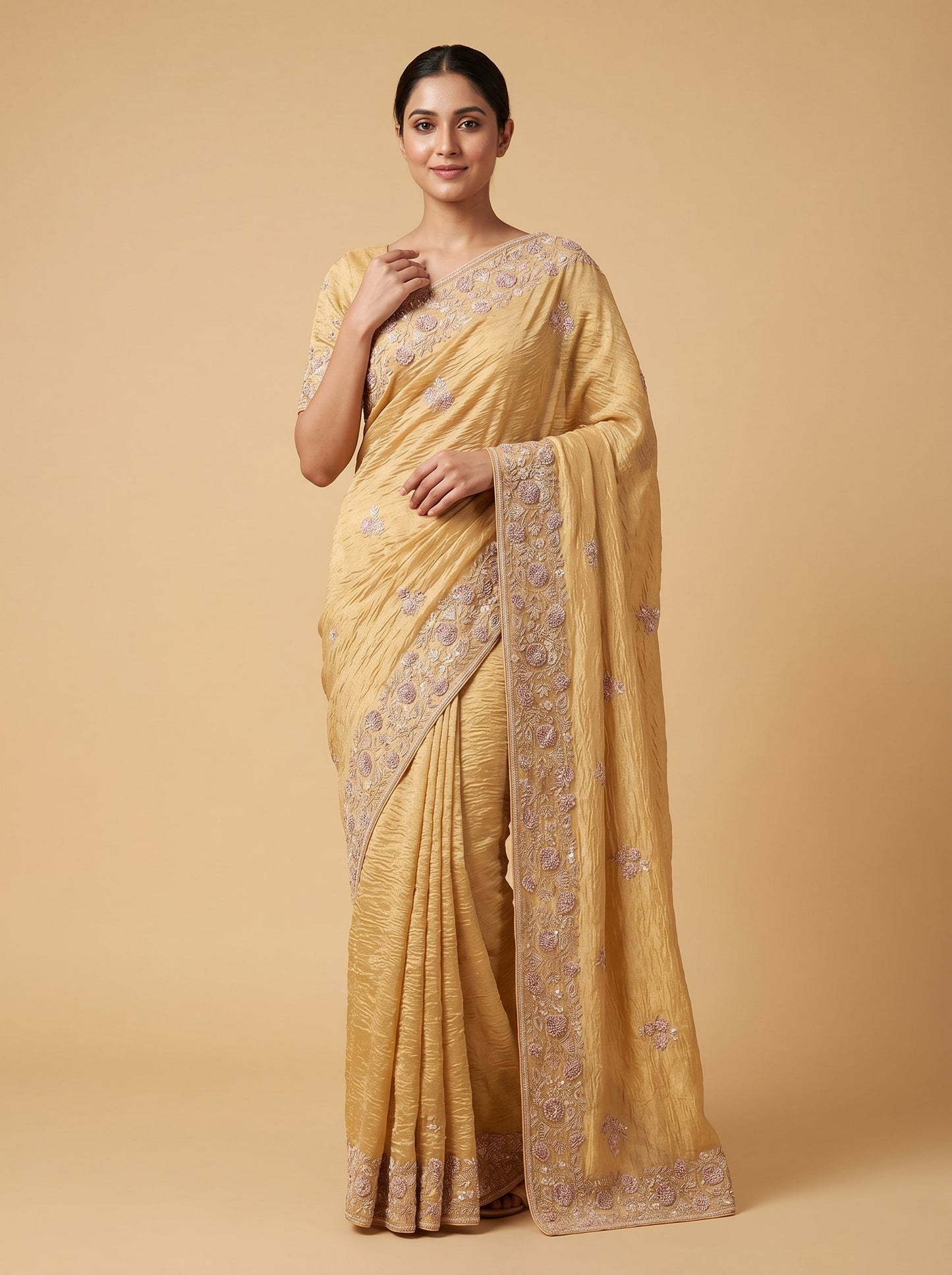Mehendi Green Shine Saree