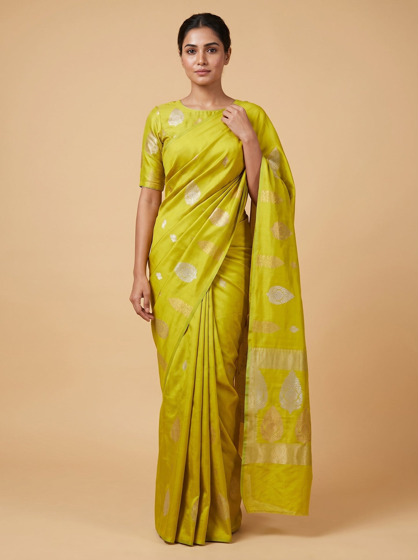 Mehendi Organic Tone Handloom Saree