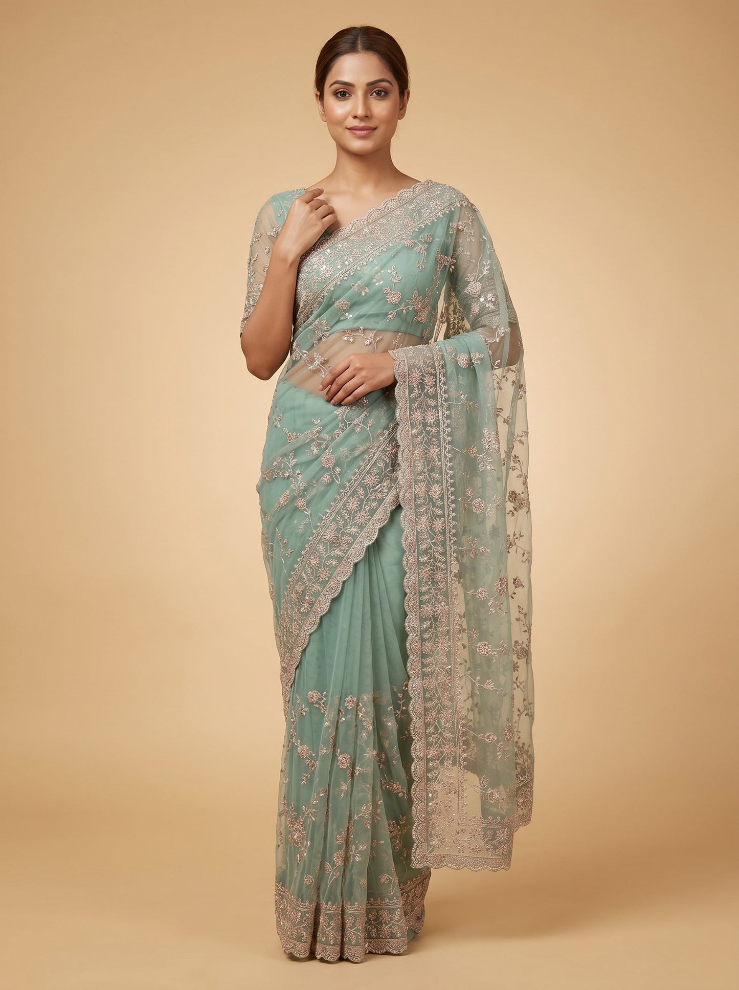 Mint Fresh Radiance Saree