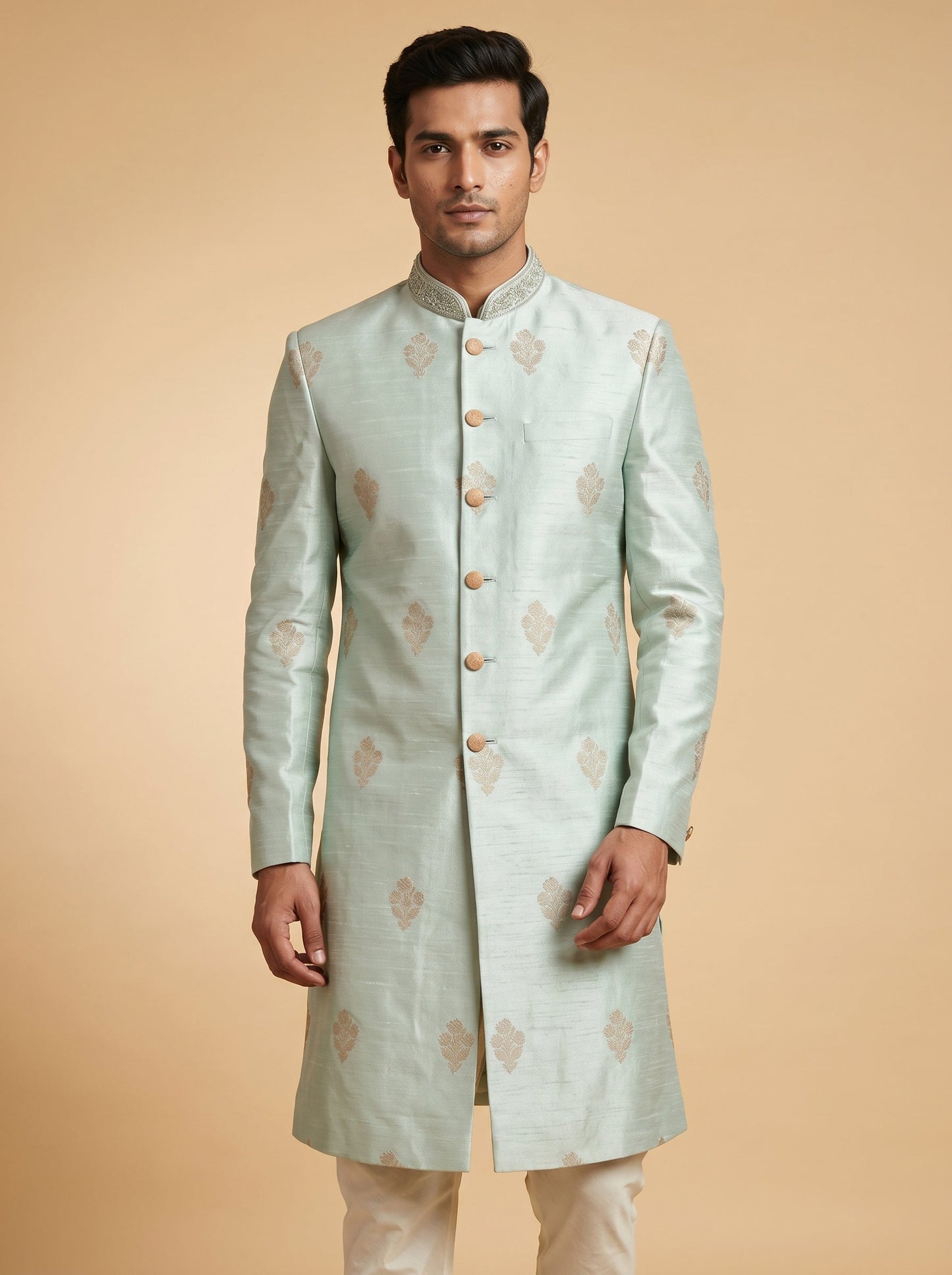 Mint Green Festive Sherwani Set