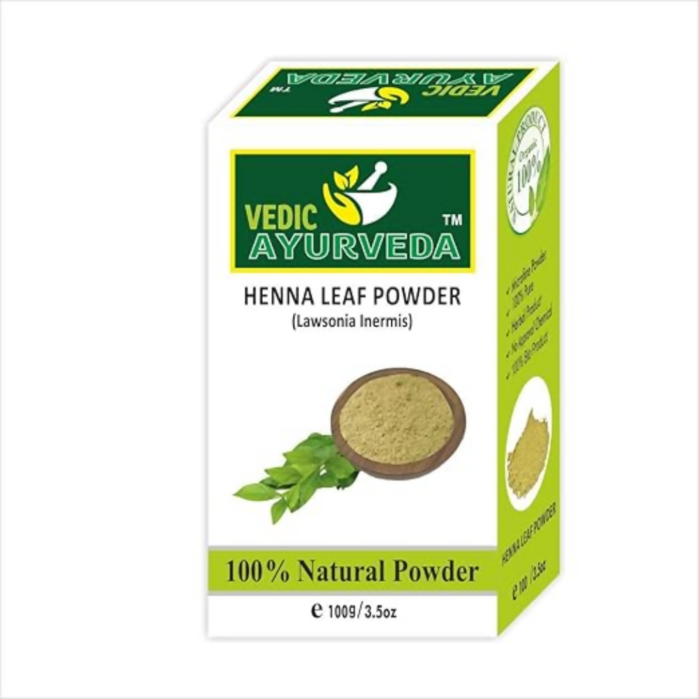 VedicAyurveda Heena Powder, Bhringraj & Indigo Powder