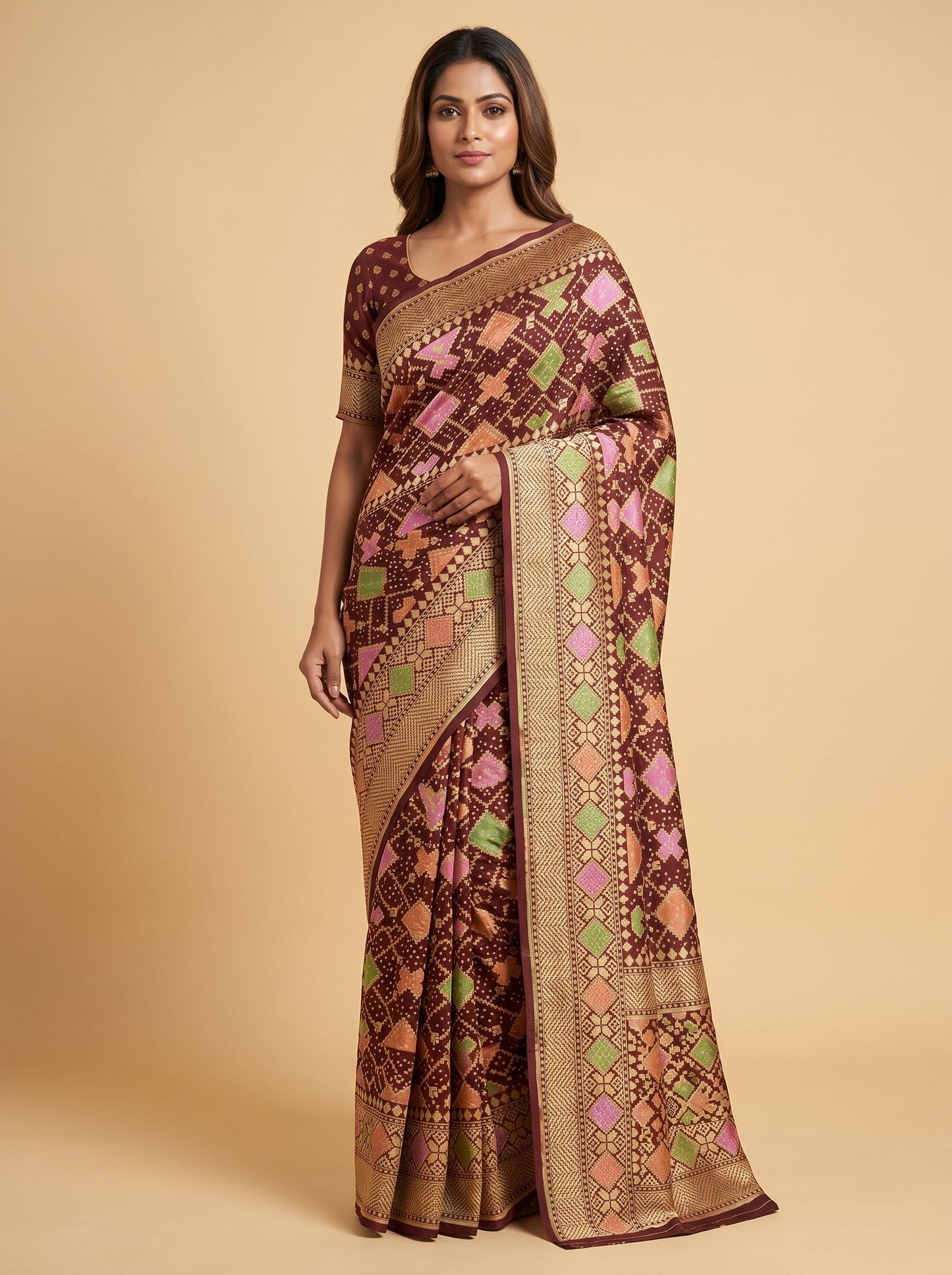 Mocha Brown Handloom Saree