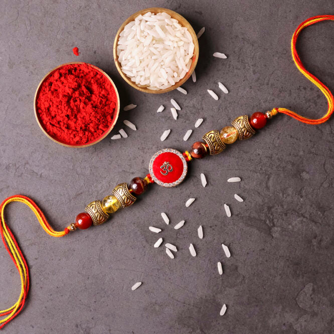 Motivation Rakhi With Red Om