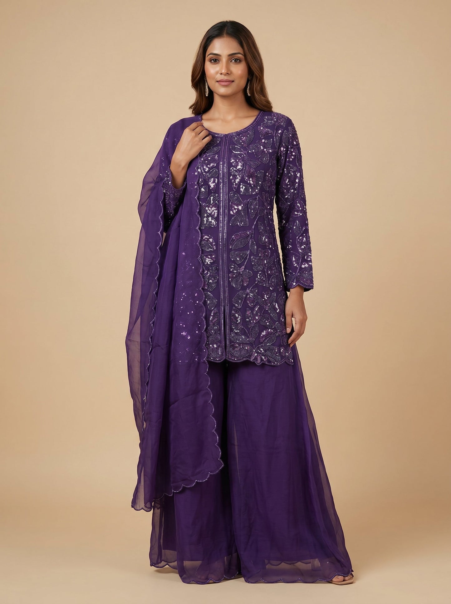 Mulberry Purple Palazzo Set