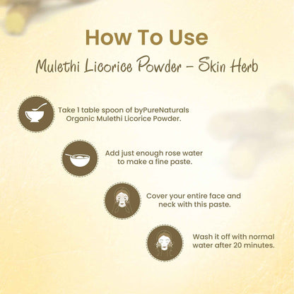 byPureNaturals Organic Mulethi Licorice Powder