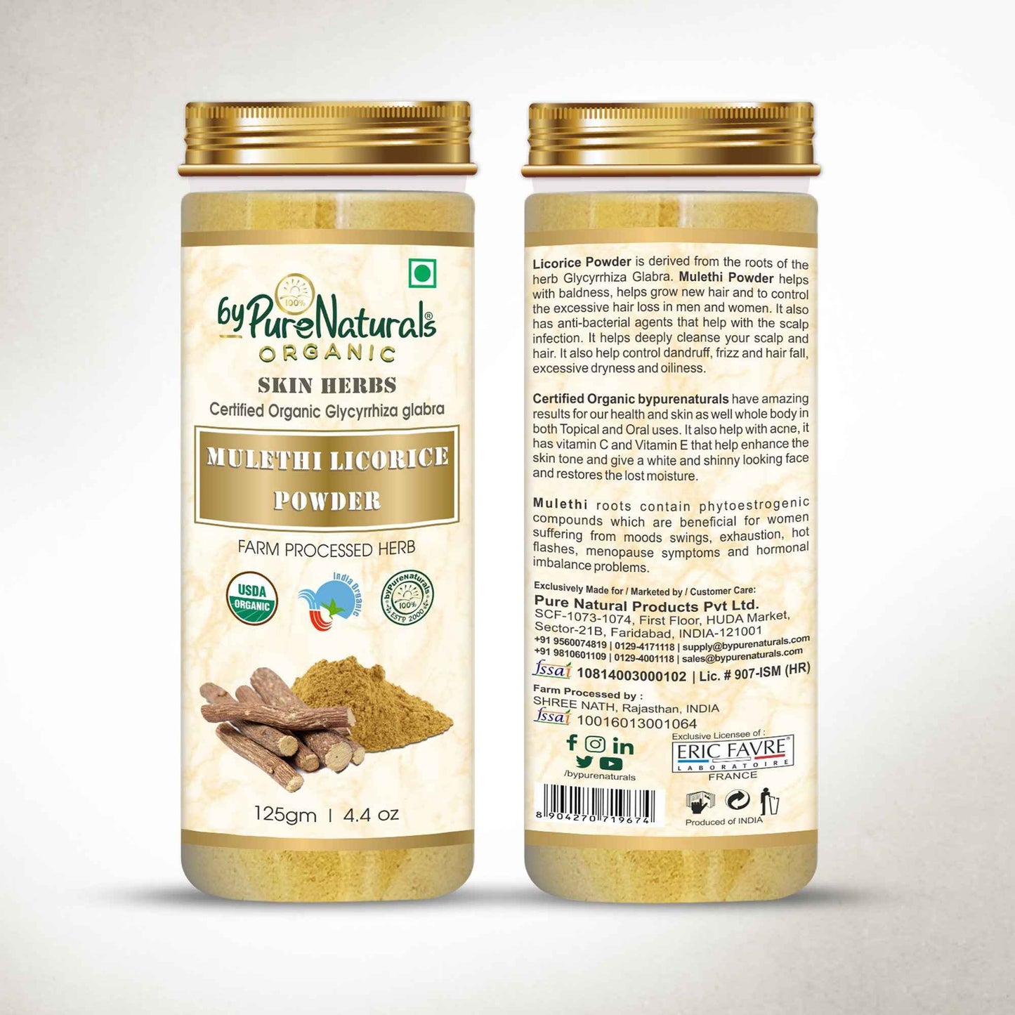 byPureNaturals Organic Mulethi Licorice Powder