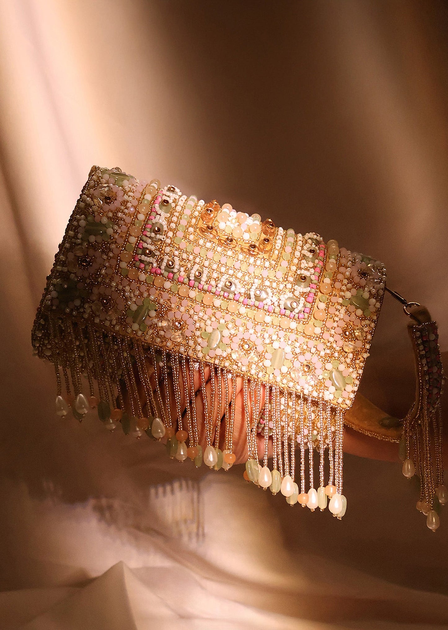 Multi Beaded Statement Clutch