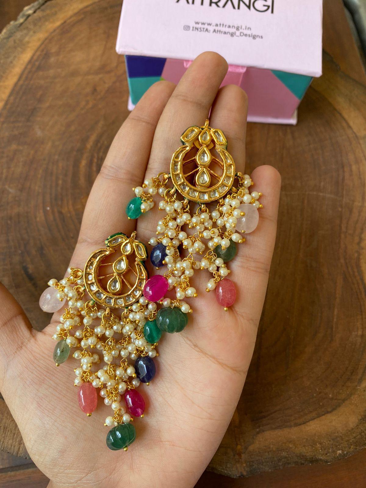 Multi Coloured Affordable Chandbali