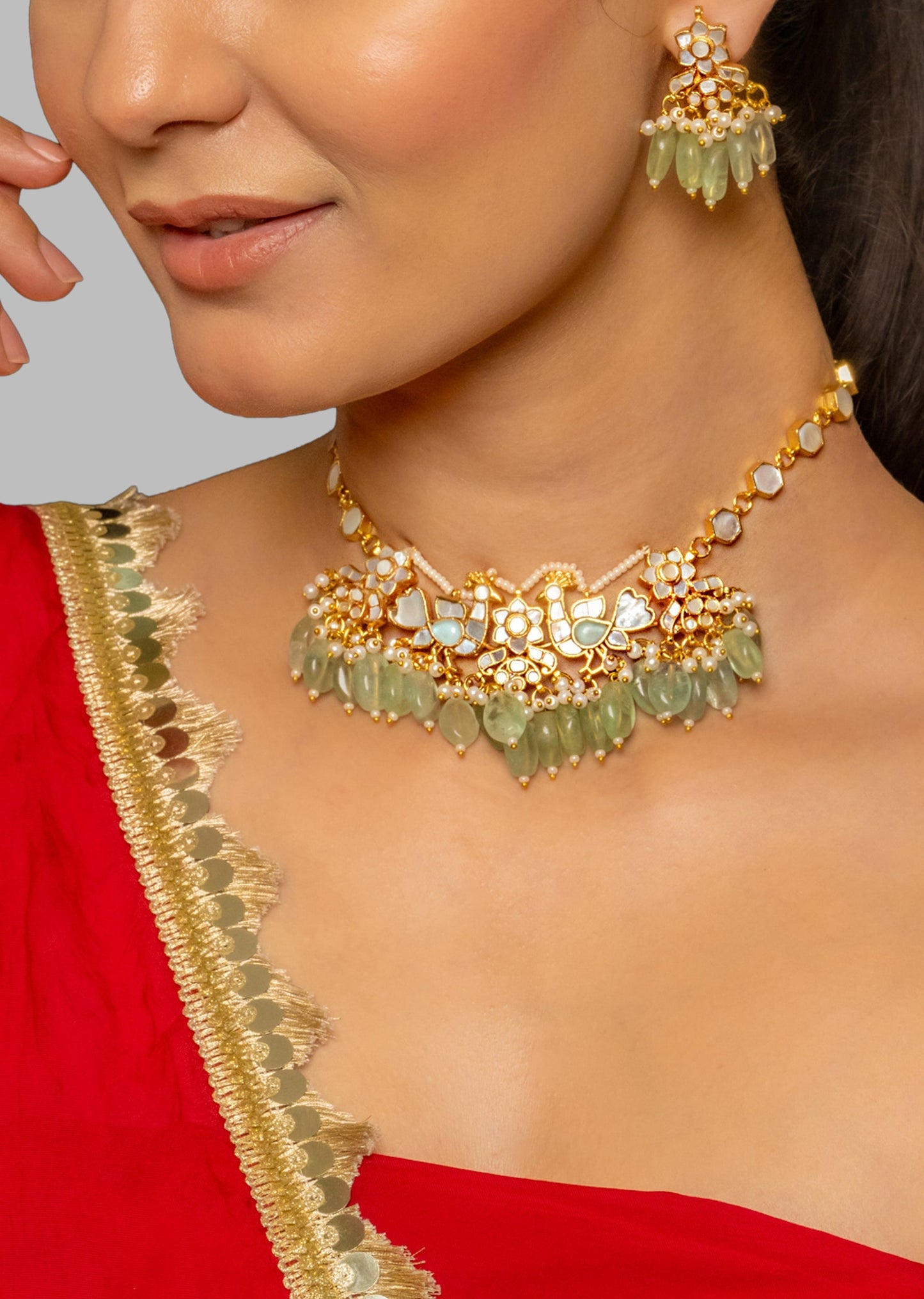Multi Coloured Kundan Polki Earrings With Rich Festive Appeal