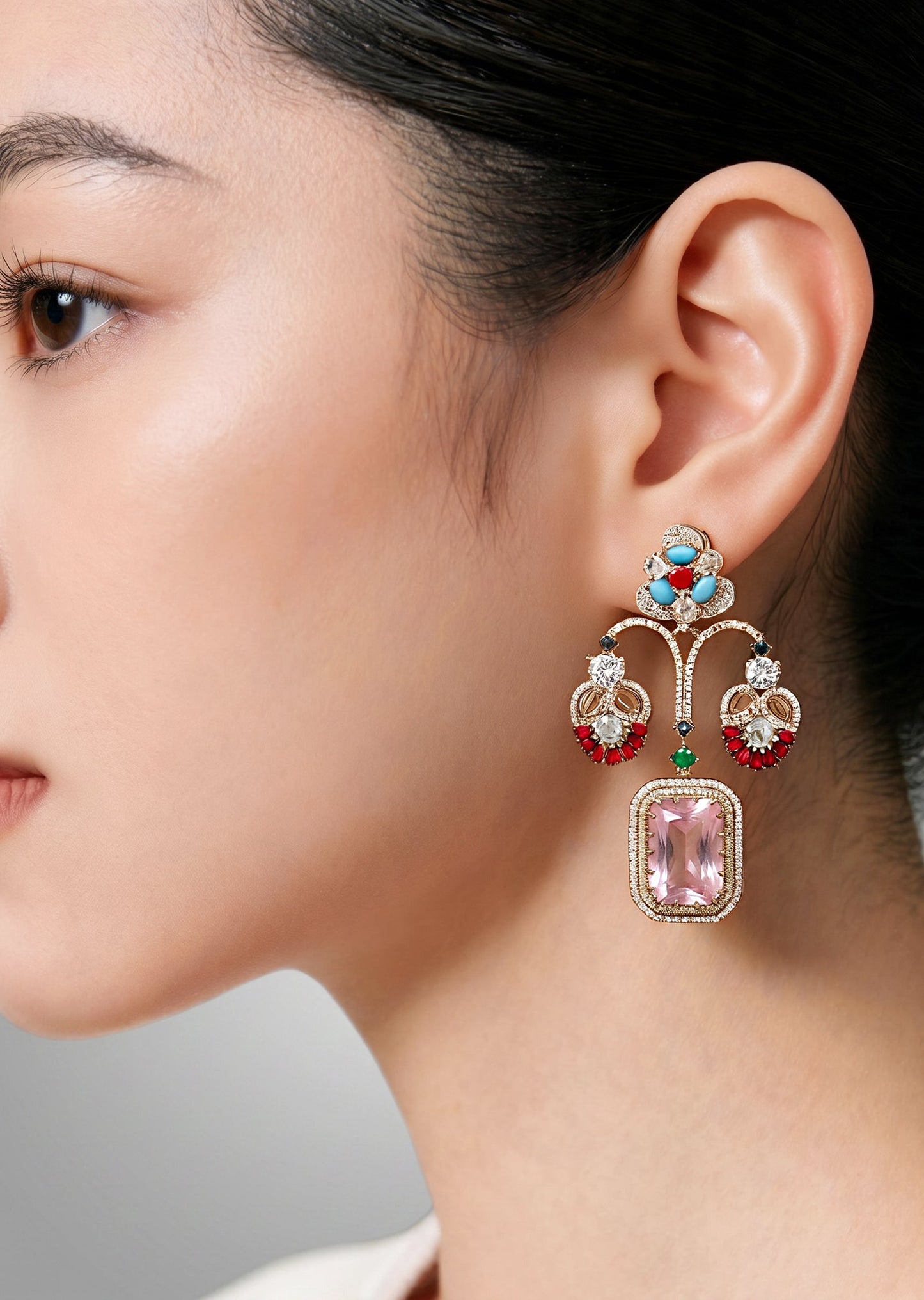 Multicolor Festive Statement Earrings