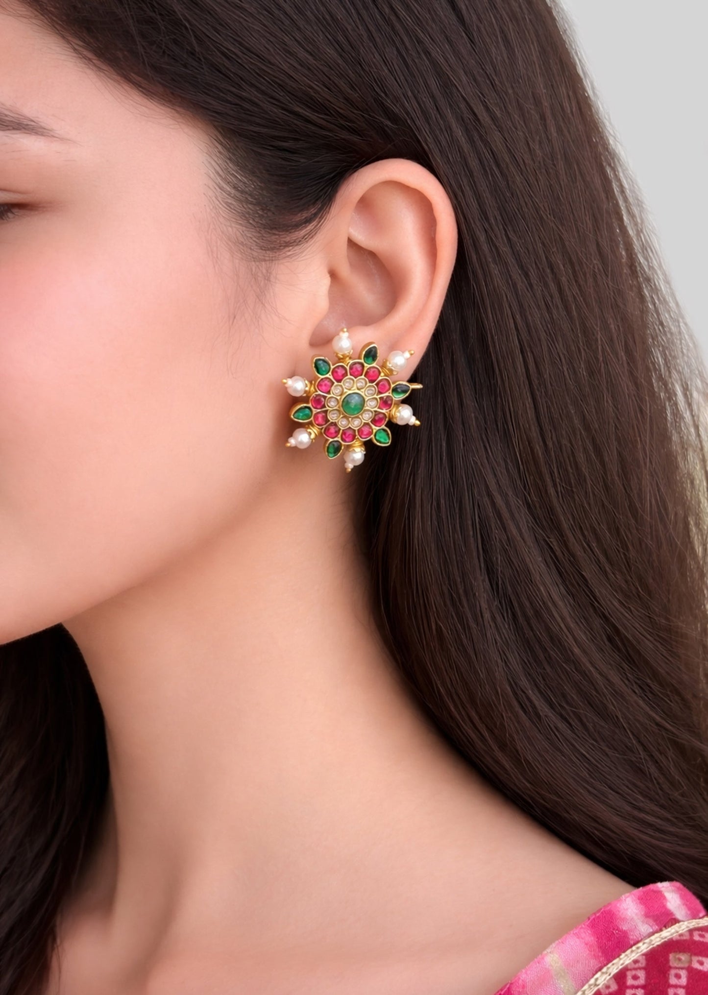 Regal Charm Multicolor Kundan Earrings